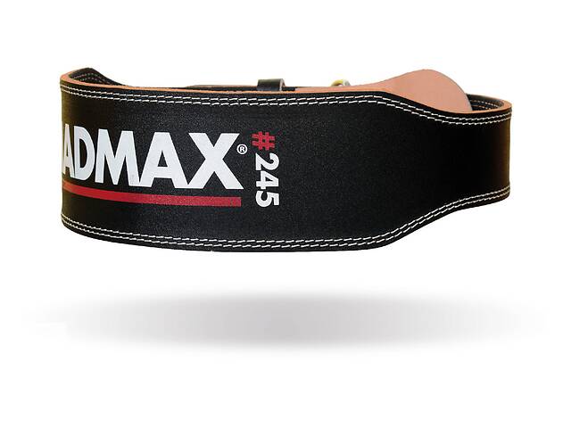 Пояс кожаный для тяжелой атлетики MadMax MFB-245 Full leather M Black