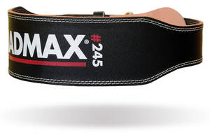 Пояс кожаный для тяжелой атлетики MadMax MFB-245 Full leather L Black