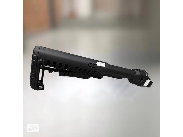 Прямой приклад DLG TACTICAL DLG-087, телескоп, без подщечника, Черный (полный комплект), антабка на 2 стороны