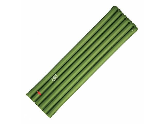 Прикольний туристичний килимок зелений Ferrino 6 Tubes Lightweight 924393