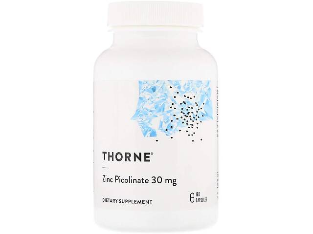 Пиколинат цинка усиленный, Thorne Research, Zinc Picolinate, 30 мг, 180 капсул (3919)