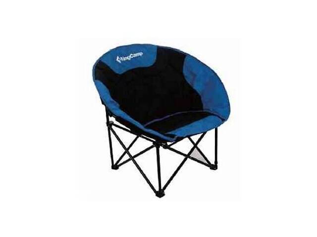 Раскладное кресло Kingcamp из полиэстера, черно-синее, до 120 кг. Moon Leisure Chair(KC3816) Black/Blue
