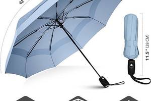 Repel Umbrella Вітрозахисна автоматична дорожня парасолька блакитна