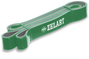 Резина для подтягиваний двухслойная лента силовая Zelart FI-0911-6 DUAL POWER BAND 2080x32x4,5мм жесткость M Зеленый
