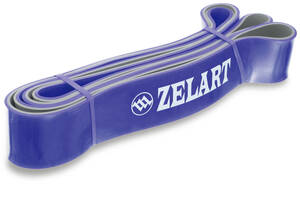 Резина для подтягиваний двухслойная лента силовая Zelart FI-0911-7 DUAL POWER BAND 2080x45x4,5мм жесткость L Синий