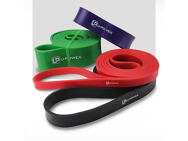 Резиновые петли для фитнеса UPowex Power Bands 4 шт 7-56 кг Разноцветные (I984)