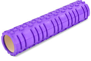 Роллер для занятий йогой и пилатесом Grid Combi Roller FI-6673 d-14см, l-61см Фиолетовый (AN0602)