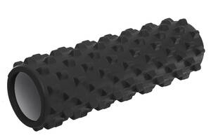 Роллер для занятий йогой и пилатесом Grid Rumble Roller FI-4942 d-14,5см, l-45см Черный (AN0619)