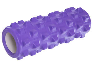Роллер для занятий йогой и пилатесом Grid Rumble Roller FI-5394 d-10см, l-31см Фиолетовый (AN0613)