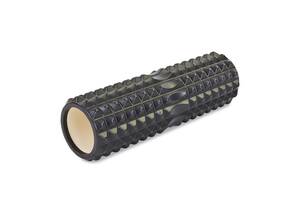 Роллер для занятий йогой и пилатесом Grid Spine Roller FI-6674 d-14см, l-45см Черный (AN0630)