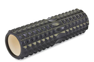 Роллер для занятий йогой и пилатесом Grid Spine Roller FI-6674 d-14см, l-45см Черный (AN0630)