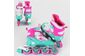 Роликовые коньки свет на переднем колесе Best Roller PVC колёса 34-37 Turquoise/Pink/White (98910)