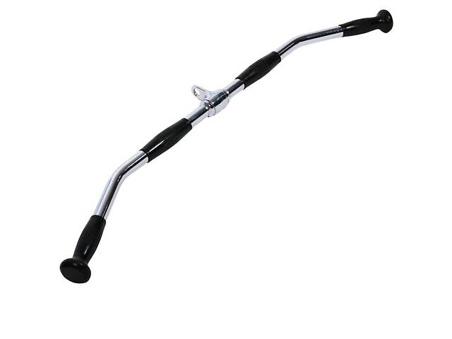 Ручка для верхней тяги York Fitness 91см изогнутая с резиновыми рукоятками хром