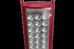 Ручной переносной фонарь на аккумуляторе фонарь Fujita DL-2606 24 LED с павербанком красный (1756375639)