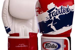Перчатки боксерские FAIRTEX BGV1-THAI 14 Белый-Синий-красный