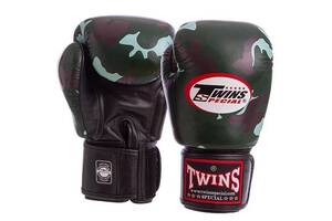 Перчатки боксерские FBGVL3-ARGN Twins 12oz Камуфляж зеленый (37426089)