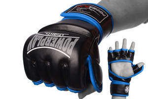 Рукавички для MMA PowerPlay 3058 M Чорно-Сині (PP_3058_M_Black/Blue)