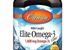 Рыбий жир Carlson Labs Elite Omega-3 Лимон 1600 мг 60 капсул (31781)