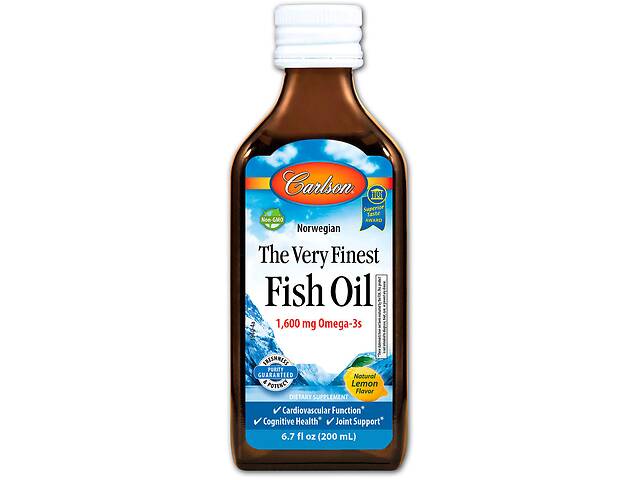 Рыбий жир Carlson Labs Fish Oil Лимон 200 мл (2316)