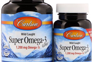 Рыбий жир Carlson Labs Super Omega·3 1200 мг 130 капсул (2325)