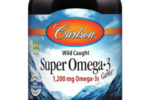 Рыбий жир Carlson Labs Super Omega-3 Gems 1200 мг 300 капсул (33874)