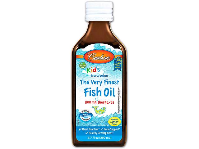 Рыбий жир для детей Carlson Labs Fish Oil Лимон 200 мл (10189)