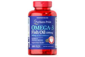 Рыбий жир Омега-3 Puritans Pride 1200 мг 360 мг 100 капсул (31089)