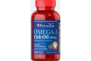 Рыбий жир Омега-3 Puritans Pride 1200 мг 360 мг 200 капсул (31467)