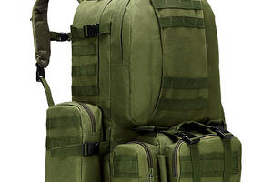 Рюкзак тактический +3 подсумка AOKALI Outdoor B08 75L Green (5367-17010)