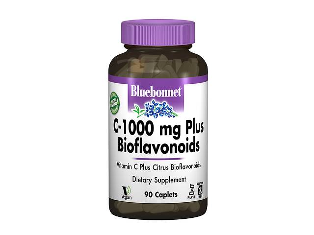 С-1000 + Биофлавоноиды, Bluebonnet Nutrition, 90 капсул