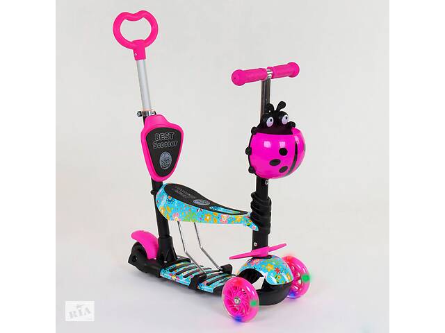 Самокат 5в1 Best Scooter (PU колеса с подсветкой) Абстракция Multicolor (84217)