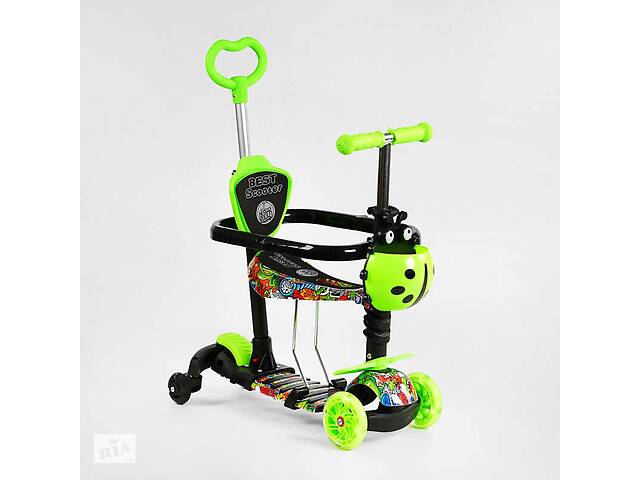 Самокат Best Scooter 5 в 1 Graffiti PU колеса подсветка 54 х 14 см Multicolor (131494)