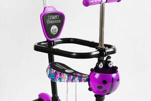 Самокат Best Scooter 5 в 1 защитный бампер PU колеса со светом Purple with Black (141598)