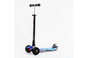 Самокат Best Scooter MAXI S 4 колеса PU СВЕТ Abstraction 60 кг Разноцветный (113945)