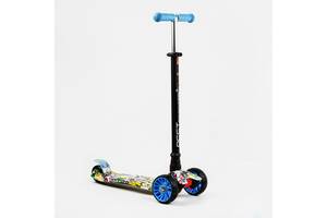 Самокат Best Scooter MAXI S 4 колеса PU СВЕТ Graffiti 60 кг Разноцветный (111816)