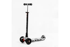 Самокат Best Scooter MAXI S 4 колеса PU СВЕТ White flame 60 кг Разноцветный (113936)