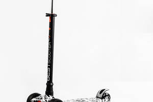 Самокат Best Scooter MAXI S 4 колеса PU СВЕТ White flame 60 кг Разноцветный (113936)