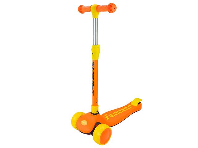 Самокат детский 3-х колесный Mini Scooter SC2420(Orange) светящиеся колеса оранжевый