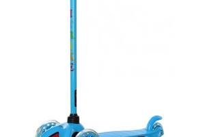 Самокат детский трехколесный iTrike Mini BB 3-013-5-BL с светящимися колесами Голубой