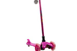 Самокат детский трехколесный iTrike Mini BB 3-013-5-P с светящимися колесами Розовый