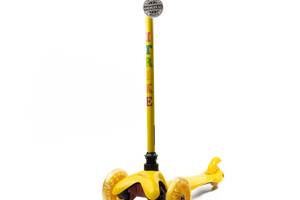 Самокат детский трехколесный iTrike Mini BB 3-013-5-Y с светящимися колесами Желтый
