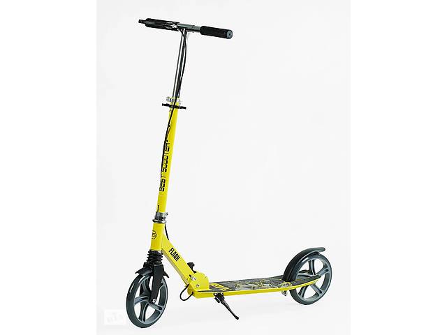 Самокат двухколесный Best Scooter PU 200 мм 1 амортизатор Yellow and Black (150408)