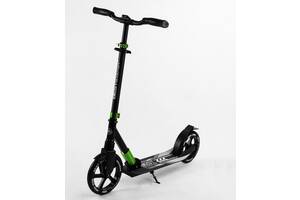 Самокат двухколесный складной амортизатор Best Scooter колеса PU 100 кг Black and green (105427)