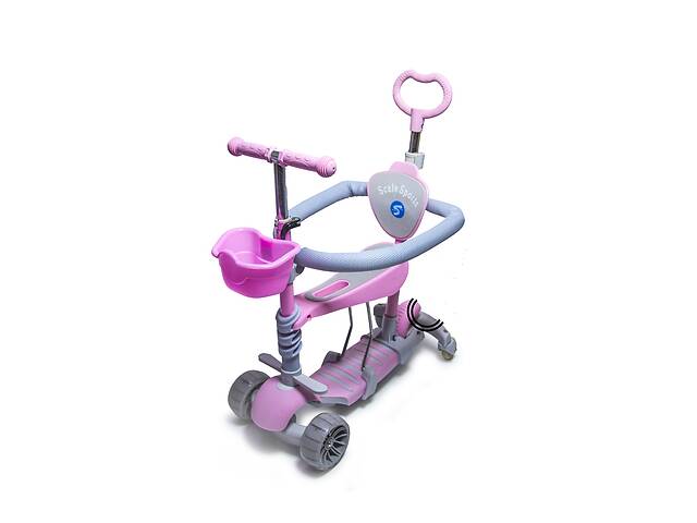 Самокат Scale Sports Smart 5 в 1 PU колеса Pink (932824223)