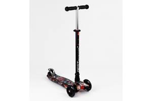 Самокат свет трубка руля алюминиевая Best Scooter MAXI 4 PU колеса 60 кг Multicolor (99642)