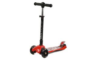 Самокат трехколесный Best Scooter MAXI складной руль с фарой 4 колеса PU со светом Multicolor (111643)