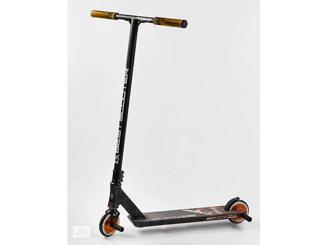 Самокат трюковый Best Scooter 'CRASH' HIC-система, ПЕГИ, алюминиевый диск и дека Black/Orange (102306)