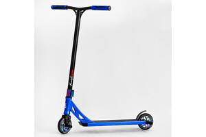 Самокат трюковый Best Scooter Freestyle Pro HIC-система пеги алюминиевый диск и дека колёса PU Blue (115641)