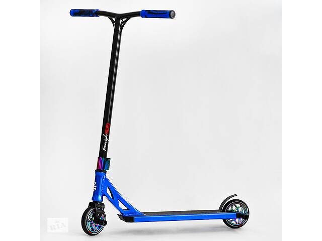 Самокат трюковый Best Scooter Freestyle Pro HIC-система пеги алюминиевый диск и дека колёса PU Blue (115641)