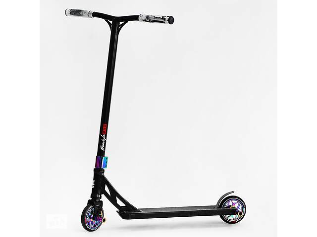 Самокат трюковый Best Scooter Freestyle Pro HIC-система пеги алюминиевый диск и дека колёса PU Black (115640)